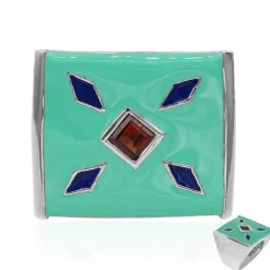 Mosambik-Granat-Silberring (TPC)