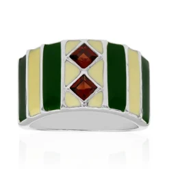 Mosambik-Granat-Silberring (TPC)