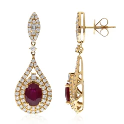 Mosambik-Rubin-Goldohrringe (CIRARI)