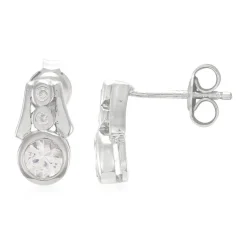 Mosambik-Saphir-Silberohrringe