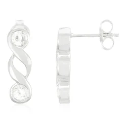 Mosambik-Saphir-Silberohrringe