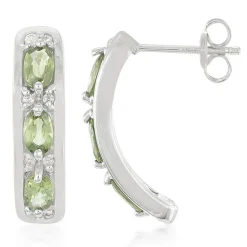 Mosambik-Saphir-Silberohrringe