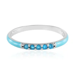 Neonblauer Apatit-Silberring