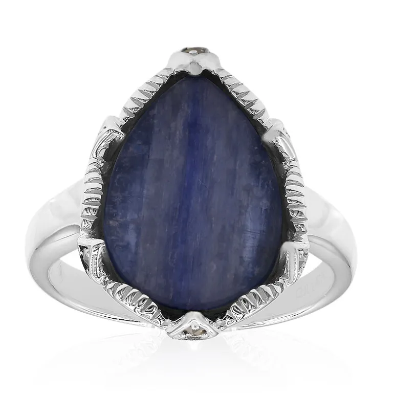 Nepalesischer Kyanit-Silberring (Annette classic)
