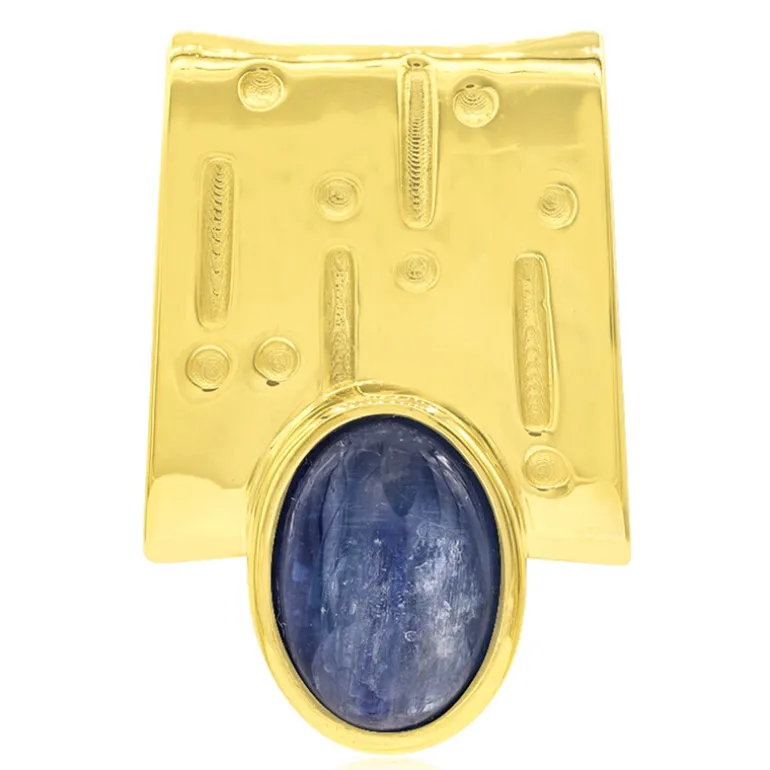 Nepalesischer Kyanit-Silberanhänger