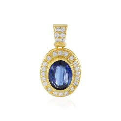 Nepalesischer Kyanit-Silberanhänger