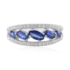 Nepalesischer Kyanit-Silberring