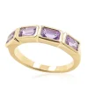 Nicht erhitzter Purpurfarbener Ceylon-Saphir-Goldring