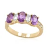 Nicht erhitzter Purpurfarbener Ceylon-Saphir-Goldring