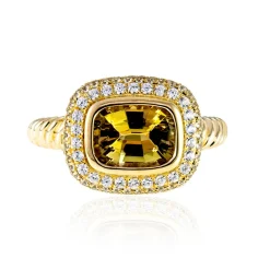 Nicht erhitzter Tansanit-Goldring (de Melo)