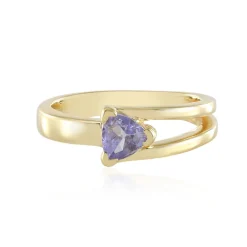 Nicht erhitzter Tansanit-Silberring