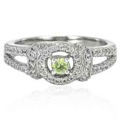 Nicht erhitzter Tansanit-Silberring