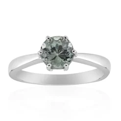 Nicht erhitzter Tansanit-Silberring