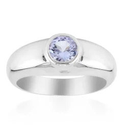 Nicht erhitzter Tansanit-Silberring (Pallanova)