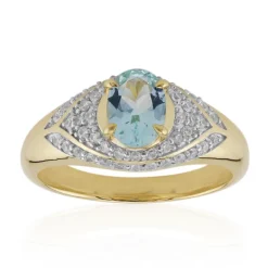 Nigerianischer Aquamarin-Goldring (Mark Kaufman)