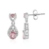 Nigerianischer Pinkfarbener Turmalin-Silberohrringe