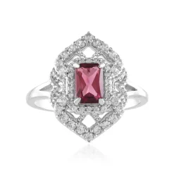 Nigerianischer Pinkfarbener Turmalin-Silberring