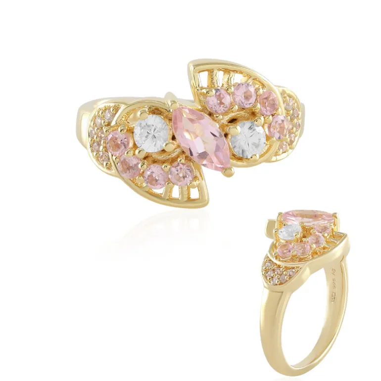 Nigerianischer Pinkfarbener Turmalin-Silberring