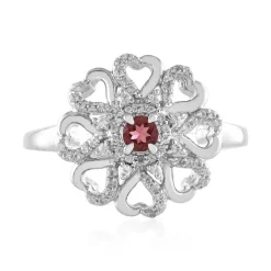 Nigerianischer Pinkfarbener Turmalin-Silberring