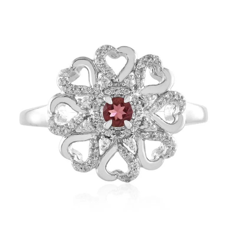 Nigerianischer Pinkfarbener Turmalin-Silberring