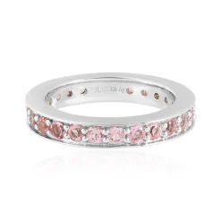 Nigerianischer Pinkfarbener Turmalin-Silberring