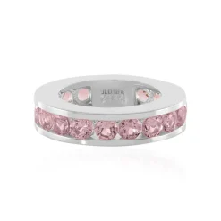 Nigerianischer Pinkfarbener Turmalin-Silberring (de Melo)