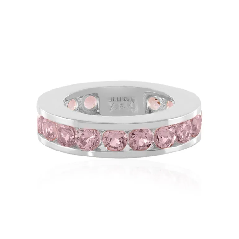 Nigerianischer Pinkfarbener Turmalin-Silberring (de Melo)