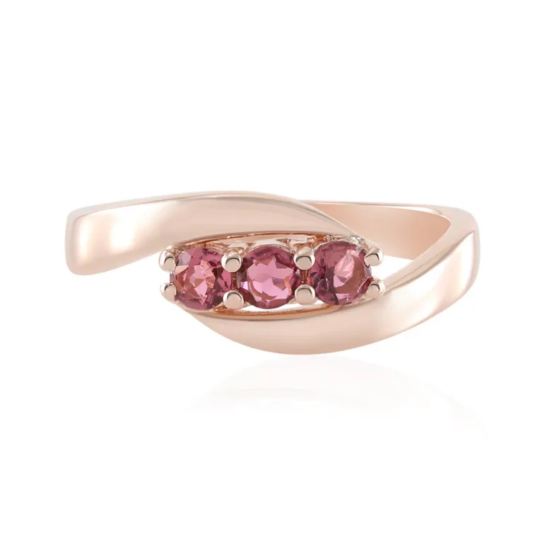 Nigerianischer Pinkfarbener Turmalin-Silberring