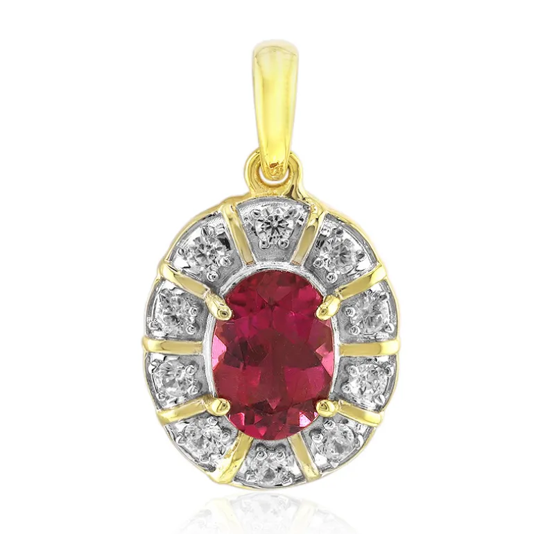 Nigerianischer Rubellit-Goldanhänger (Mark Kaufman)