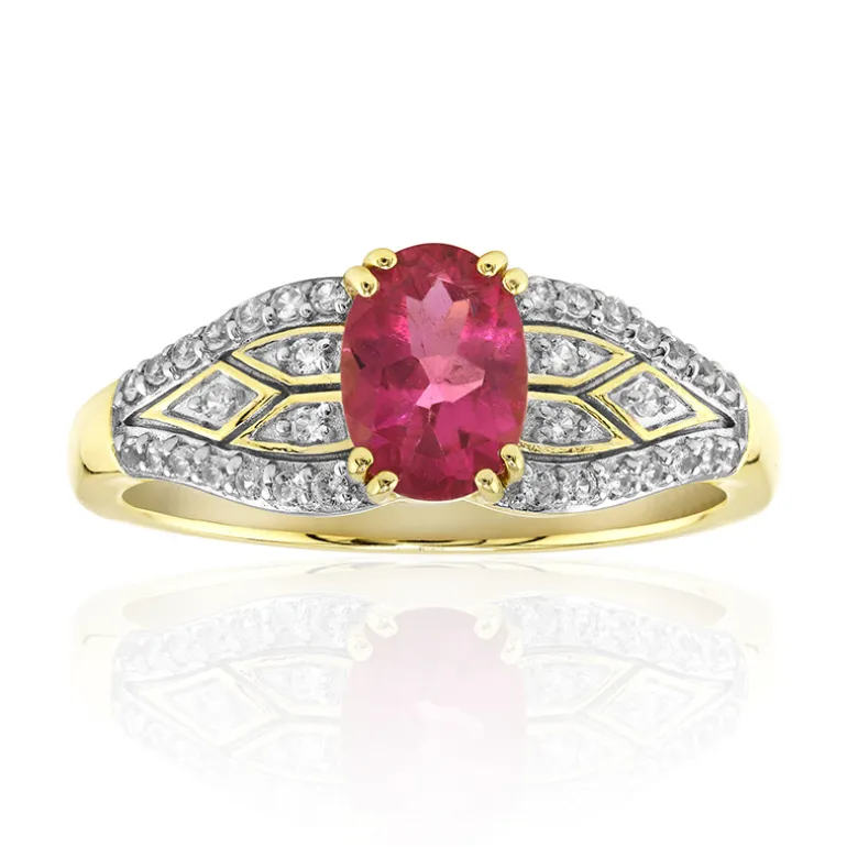 Nigerianischer Rubellit-Goldring (Mark Kaufman)