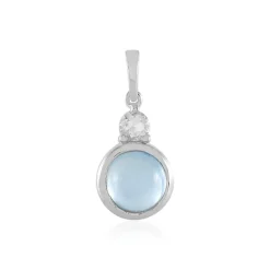 Ofiki-Aquamarin-Silberanhänger