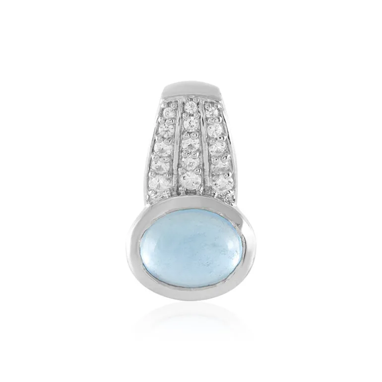 Ofiki-Aquamarin-Silberanhänger