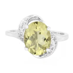 Oliven-Quarz-Silberring