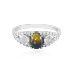 Opal-Silberring