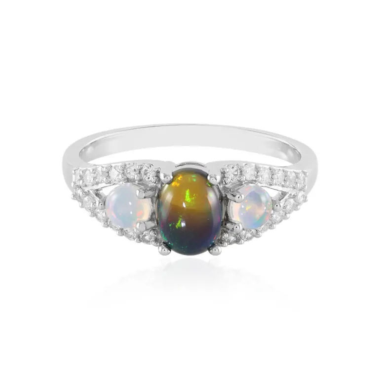 Opal-Silberring