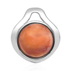 Orange Stachelauster-Silberanhänger