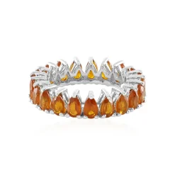 Oranger Tansania-Kyanit-Silberring