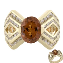 Oranger Turmalin-Goldring (de Melo)