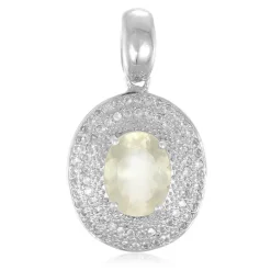 Orthoklas-Silberanhänger