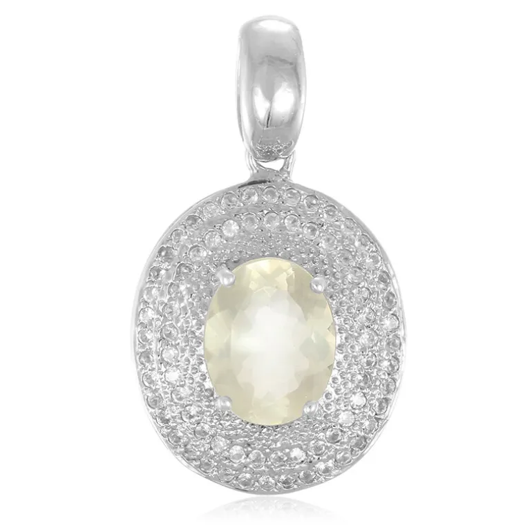 Orthoklas-Silberanhänger