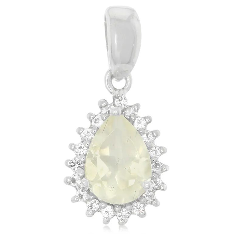 Orthoklas-Silberanhänger