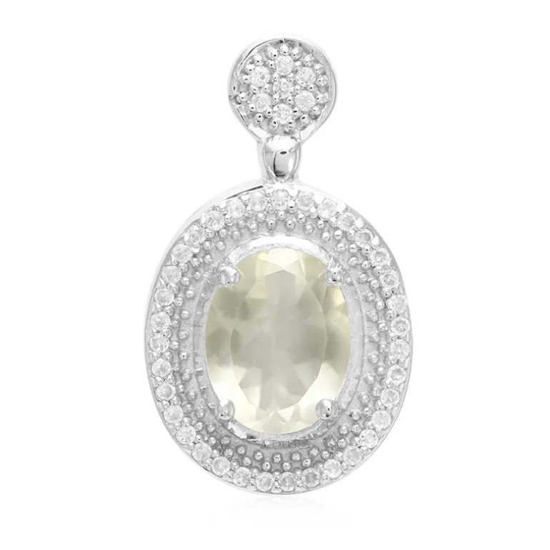 Orthoklas-Silberanhänger