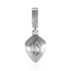 Ouro Preto-Pinkfarbener Topas-Silberanhänger