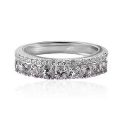 Ouro Preto-Pinkfarbener Topas-Silberring