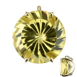 Ouro Verde-Quarz-Goldanhänger