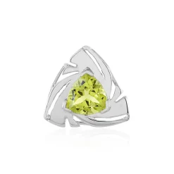 Ouro Verde-Quarz-Silberanhänger