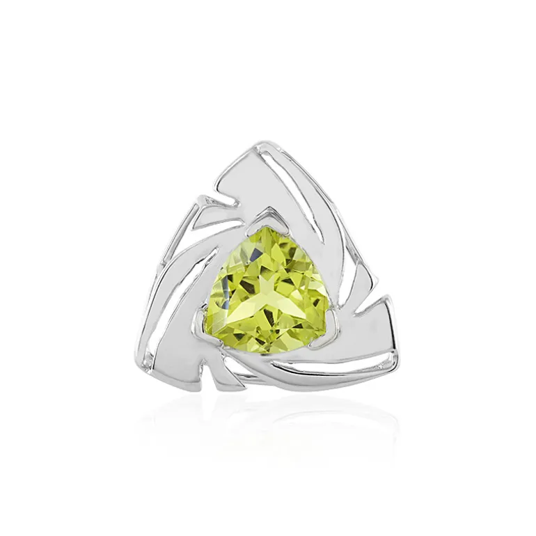 Ouro Verde-Quarz-Silberanhänger