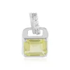 Ouro Verde-Quarz-Silberanhänger