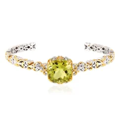 Ouro Verde-Quarz-Silberarmreif (Gems en Vogue)