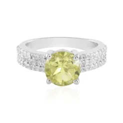 Ouro Verde-Quarz-Silberring